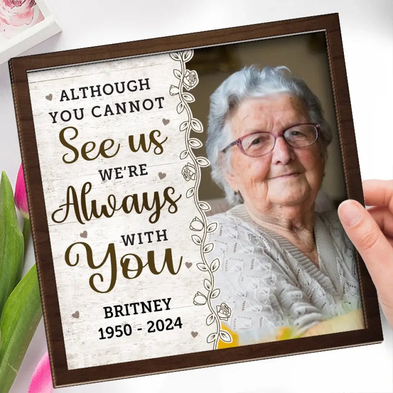 Custom Photo You Are Not Missed - Memorial Personalized Custom 2-Layered Wooden Plaque With Stand - Sympathy Gift For Family