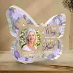 Custom Photo Memorial Butterfly Decor - Personalized Shaped Acrylic Plaque