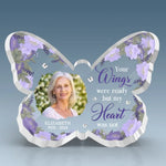 Custom Photo Memorial Butterfly Decor - Personalized Shaped Acrylic Plaque