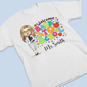 Bienvenue à l'école - T-shirt unisexe personnalisé, sweat à capuche, sweat-shirt - Cadeau pour enseignant