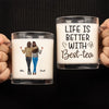Life Is Better With Best-tea - Bestie Personalized Custom Glass Mug - Gift For Best Friends, BFF, Sisters