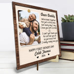 Custom Photo I'm So Blessed To Have A Dad Like You - Family Personalized Custom 2-Layered Wooden Plaque With Stand - Gift For Dad