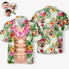 Photo personnalisée : chaque jour devrait être une journée à la plage - T-shirt hawaïen tropical unisexe personnalisé pour la famille - Cadeau de vacances d'été, cadeau pour les membres de la famille