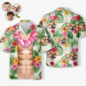 Photo personnalisée : chaque jour devrait être une journée à la plage - T-shirt hawaïen tropical unisexe personnalisé pour la famille - Cadeau de vacances d'été, cadeau pour les membres de la famille