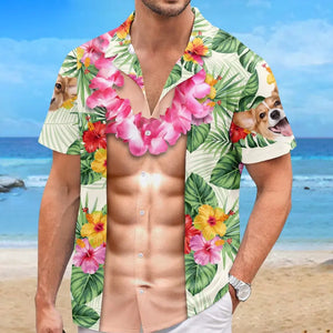 Photo personnalisée : chaque jour devrait être une journée à la plage - T-shirt hawaïen tropical unisexe personnalisé pour la famille - Cadeau de vacances d'été, cadeau pour les membres de la famille