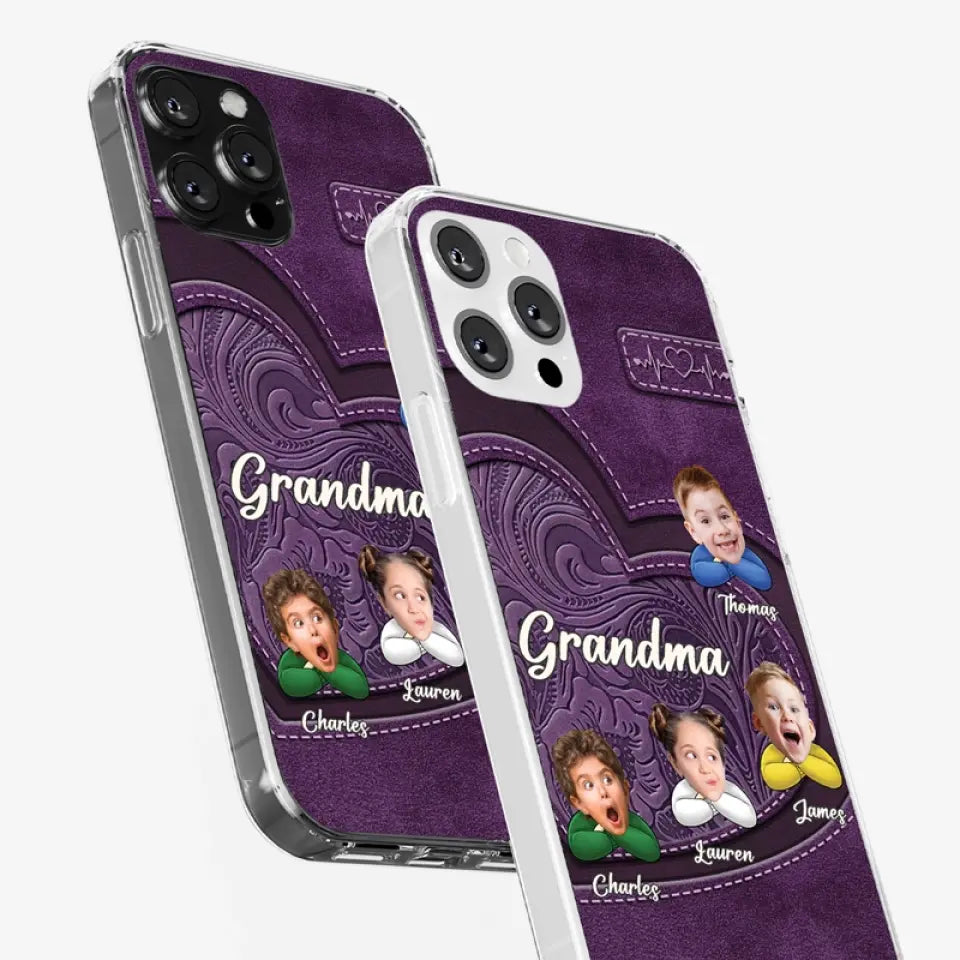 Custom Photo Call Me Grandma - Family Personalized Custom Clear Phone Case - Gift For Mom, Grandma