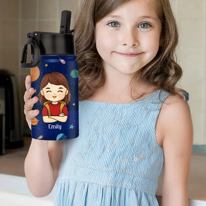 Je suis assez - Bouteille d'eau personnalisée pour enfant - Cadeau de rentrée scolaire pour enfant et petit-enfant