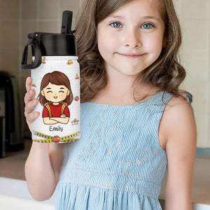 Dieu dit que je suis - Bouteille d'eau personnalisée pour enfant - Cadeau de rentrée scolaire pour enfant et petit-enfant