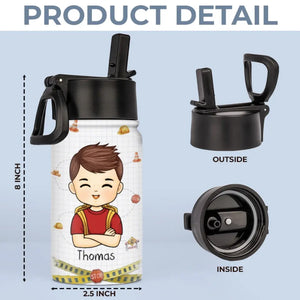 Dieu dit que je suis - Bouteille d'eau personnalisée pour enfant - Cadeau de rentrée scolaire pour enfant et petit-enfant