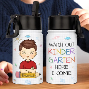 Attention CP, j'arrive ! - Gourde personnalisée pour enfant - Cadeau de rentrée scolaire pour enfant et petit-enfant