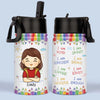 Je suis de retour - Bouteille d'eau personnalisée pour enfant - Cadeau de rentrée scolaire pour enfant, petit-enfant