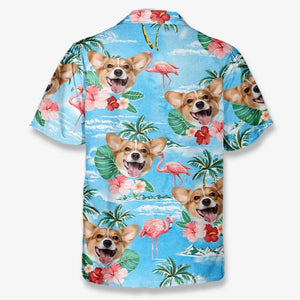 Photo personnalisée « La mer m'appelle et je dois y aller » - T-shirt hawaïen tropical unisexe personnalisé pour la famille - Cadeau de vacances d'été, cadeau pour les membres de la famille