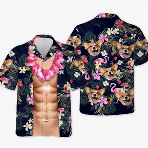 T-shirt hawaïen unisexe personnalisé avec photo « Bons moments et lignes de bronzage » - Cadeau idéal pour les vacances d'été, pour les membres de la famille