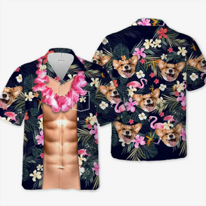 T-shirt hawaïen unisexe personnalisé avec photo « Bons moments et lignes de bronzage » - Cadeau idéal pour les vacances d'été, pour les membres de la famille