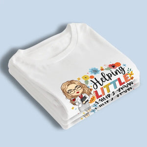 Aider les petits esprits à grandir - T-shirt, sweat à capuche et sweat-shirt unisexe personnalisé pour enseignant - Cadeau pour enseignant