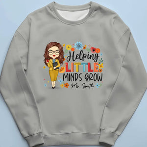 Aider les petits esprits à grandir - T-shirt, sweat à capuche et sweat-shirt unisexe personnalisé pour enseignant - Cadeau pour enseignant