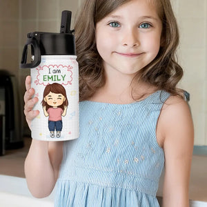 Je suis gentil - Bouteille d'eau personnalisée pour enfant - Cadeau de rentrée scolaire pour enfant et petit-enfant