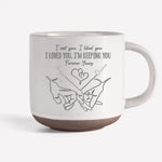 Hold My Hand - Couple Personalized Custom Pottery Mug - Gift For Husband Wife, Anniversary