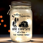 Home Is Where You Park It - Camping Personalized Custom Mason Jar Light - Gift For Family, Couple, Campers