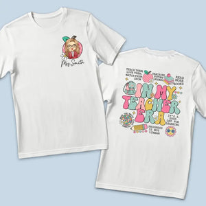 À l'ère de mon enseignant - T-shirt unisexe personnalisé imprimé recto verso - Cadeau pour enseignant