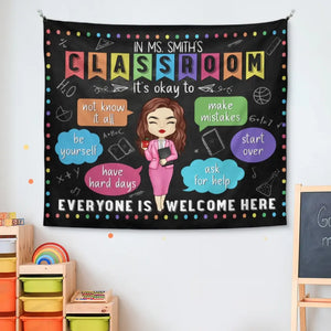 C'est bien d'être soi-même - Tapisserie personnalisée pour enseignant - Cadeau pour enseignant