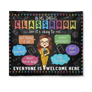 C'est bien d'être soi-même - Tapisserie personnalisée pour enseignant - Cadeau pour enseignant