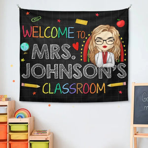Enseigner, c'est apprendre deux fois - Tapisserie personnalisée pour enseignant - Cadeau pour enseignant