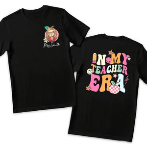 Enseigner, c'est apprendre deux fois plus - T-shirt unisexe personnalisé imprimé recto verso - Cadeau pour enseignant
