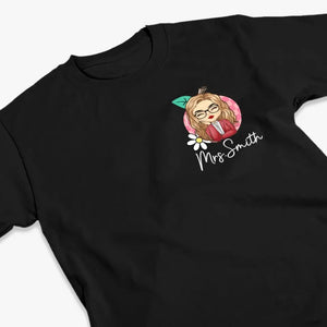 Enseigner, c'est apprendre deux fois plus - T-shirt unisexe personnalisé imprimé recto verso - Cadeau pour enseignant