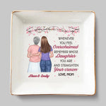 Remember Whose Daughter You Are And Straighten Your Crown - Family Personalized Custom Jewelry Dish - Gift For Daughter, Granddaughter