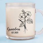 A Grandma Is Warm Hugs And Sweet Memories - Family Personalized Custom Glass Mug - Gift For Grandma