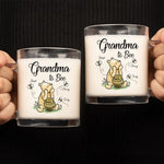 Grandma To Bee - Family Personalized Custom Glass Mug - Gift For Grandma