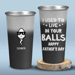 Children See Magic Because They Look For It - Family Personalized Custom Aluminum Changing Color Cup - Father's Day, Gift For Dad