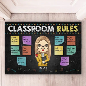 Un bon professeur peut tout changer - Tapis décoratif personnalisé pour la maison - Cadeau de pendaison de crémaillère pour professeur