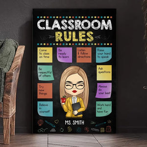 Sans enseignants, la vie n'aurait pas de cours - Toile verticale personnalisée pour enseignant - Cadeau pour enseignant