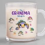 We Keep Moving Forward Like Turtles - Family Personalized Custom Glass Mug - Gift For Grandma