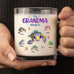 We Keep Moving Forward Like Turtles - Family Personalized Custom Glass Mug - Gift For Grandma