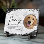 Custom Pet Photo Memorial Gifts for Dog Lovers - Personalized Stone With Stand