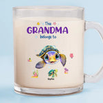 We Keep Moving Forward Like Turtles - Family Personalized Custom Glass Mug - Gift For Grandma