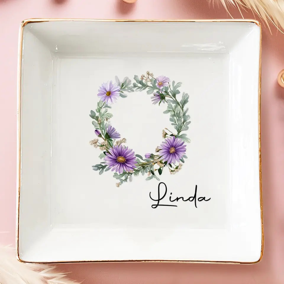 Flowers Bloom So Does Hope - Bestie Personalized Custom Jewelry Dish - Gift For Best Friends, BFF, Sisters