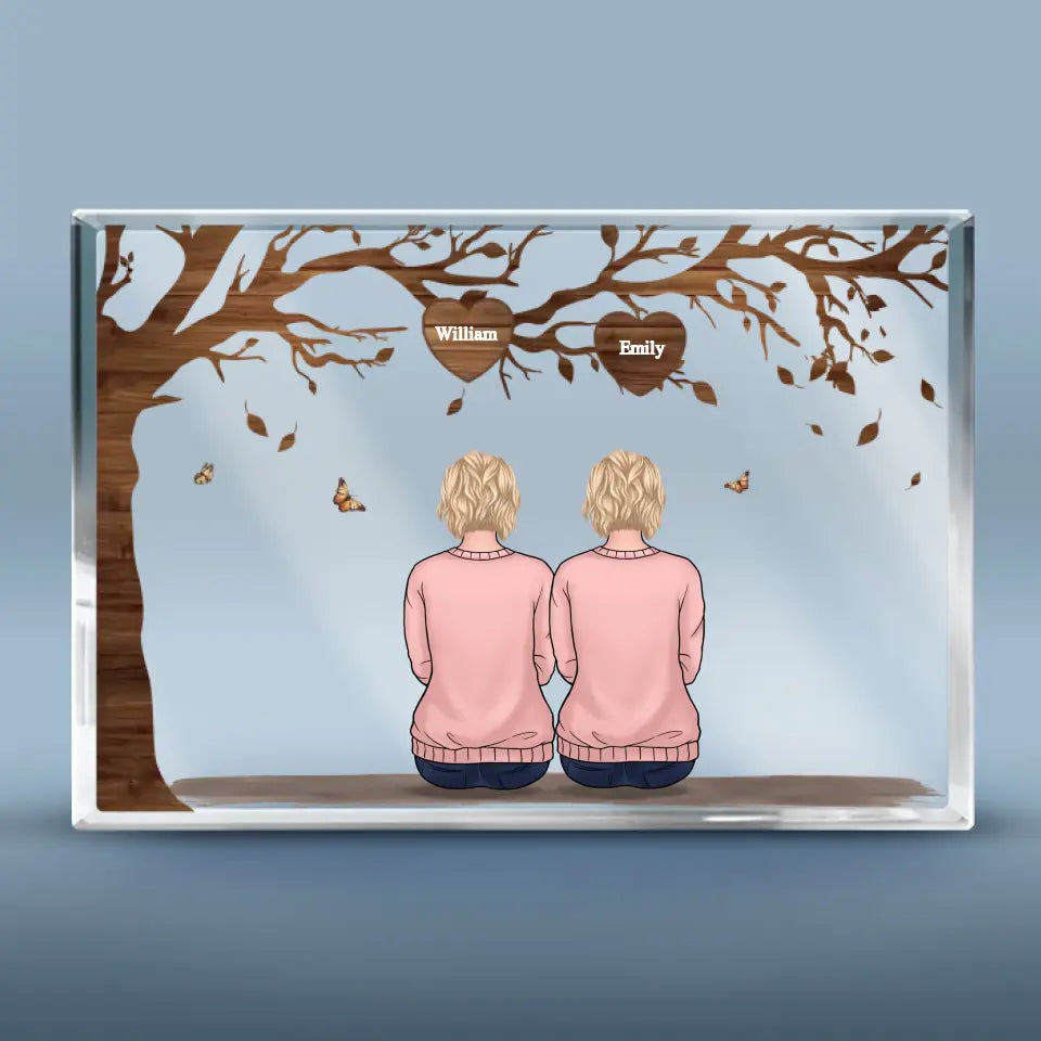 Life Begins Love Never Ends - Family Personalized Custom Rectangle Shaped Acrylic Plaque - Gift For Family Members