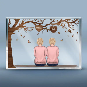 Life Begins Love Never Ends - Family Personalized Custom Rectangle Shaped Acrylic Plaque - Gift For Family Members