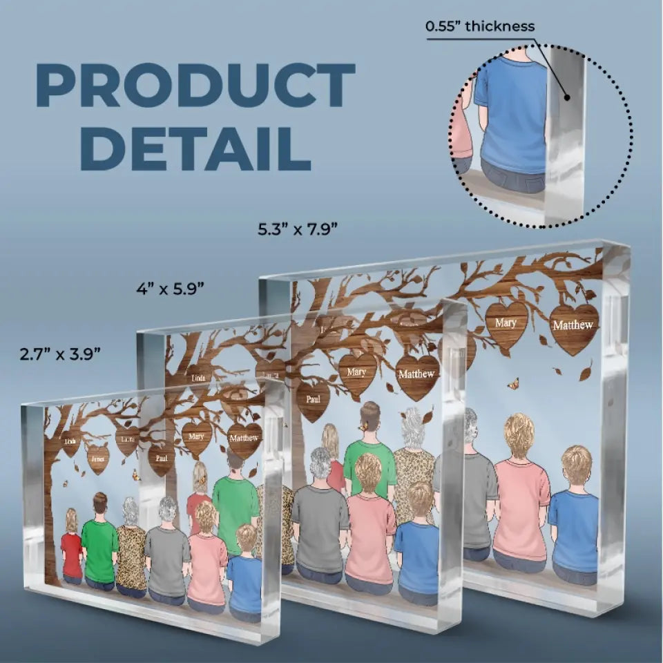 Life Begins Love Never Ends - Family Personalized Custom Rectangle Shaped Acrylic Plaque - Gift For Family Members