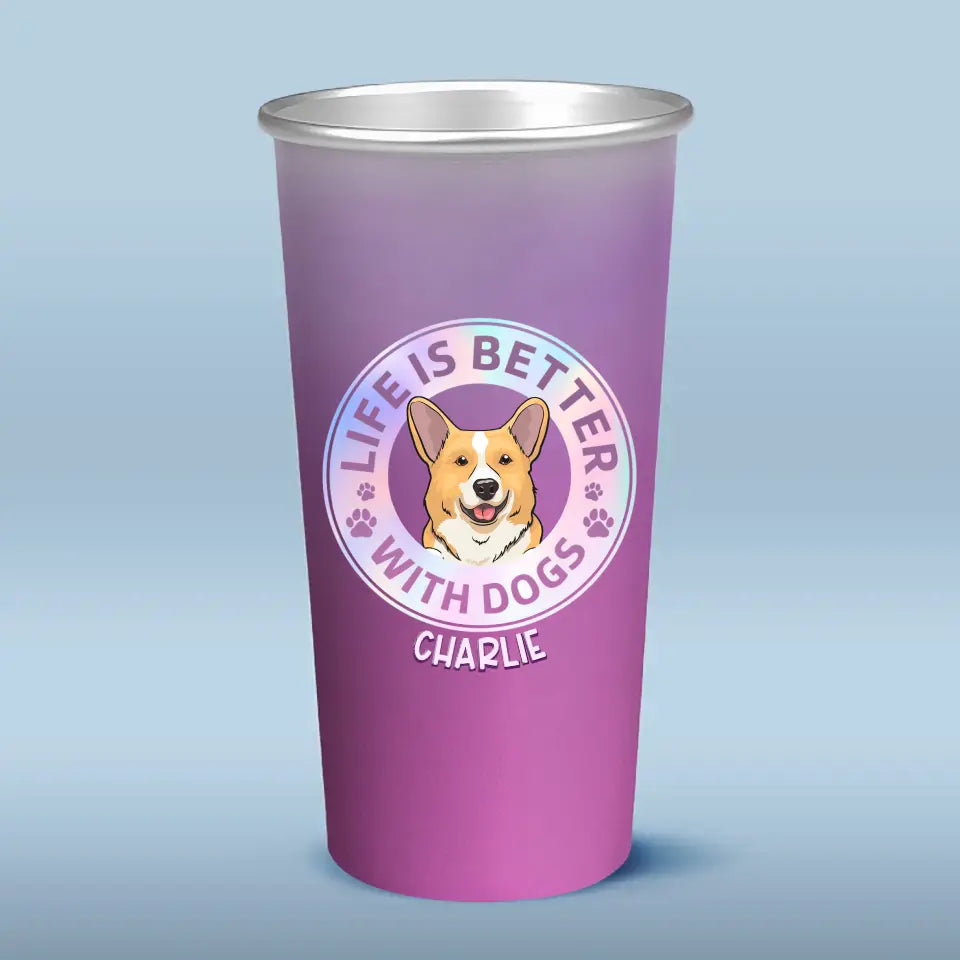 Just A Girl Who Loves Dogs - Dog Personalized Custom Aluminum Changing Color Cup - Gift For Pet Owners, Pet Lovers