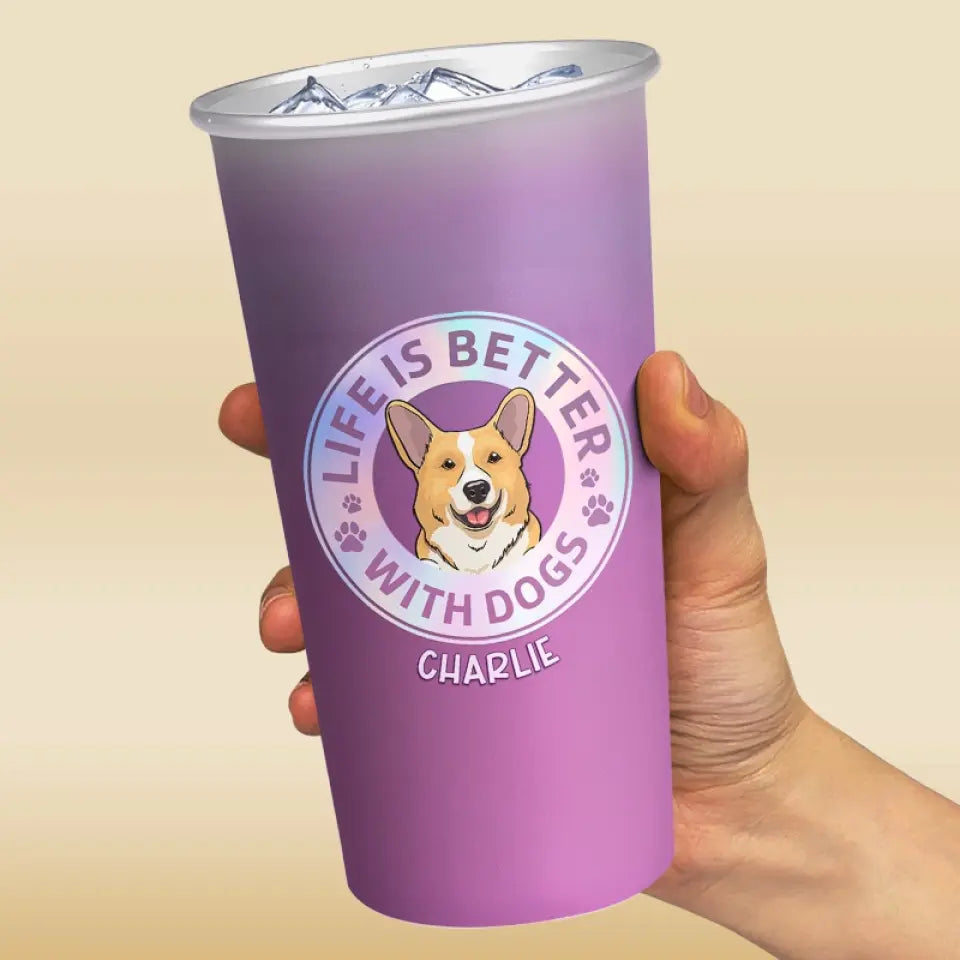 Just A Girl Who Loves Dogs - Dog Personalized Custom Aluminum Changing Color Cup - Gift For Pet Owners, Pet Lovers