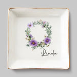 Flowers Bloom So Does Hope - Bestie Personalized Custom Jewelry Dish - Gift For Best Friends, BFF, Sisters