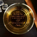 I'm Yours No Returns Or Refunds - Couple Personalized Custom Whiskey Glass - Gift For Husband, Wife, Couple