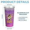 Grandma's Reasons To Bee Happy - Family Personalized Custom Aluminum Changing Color Cup - Gift For Grandma