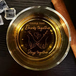 Couple That Drinks Together Stays Together - Couple Personalized Custom Whiskey Glass - Gift For Couple, Husband, Wife