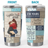 Together Is Our Favorite Place To Be - Couple Personalized Custom Tumbler - Gift For Husband Wife, Anniversary